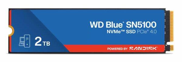 WD Blue SN5100 - SSD - 2 Tt - sisäinen - M.2 2280 - PCIe 4.0 (NVMe)
