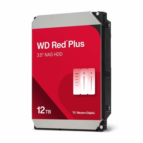 WD Red Plus WD120EFGX - Kiintolevyasema - 12 Tt - sisäinen - 3.5 - SATA 6Gb/s - 7200 kierrosta/min - puskuri 512 Mt