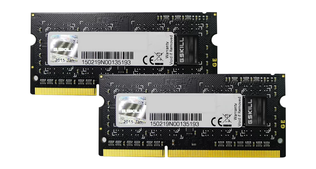 G.Skill SQ Series DDR3 8GB kit (2x4GB) 1066MHz CL7 SO-DIMM 204-PIN