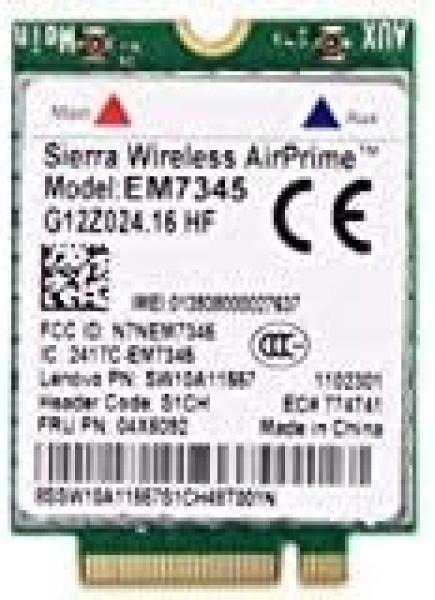 Käytetty Sierra wireless AirPrime EM7345 FRU 04X6014 4G modeemi
