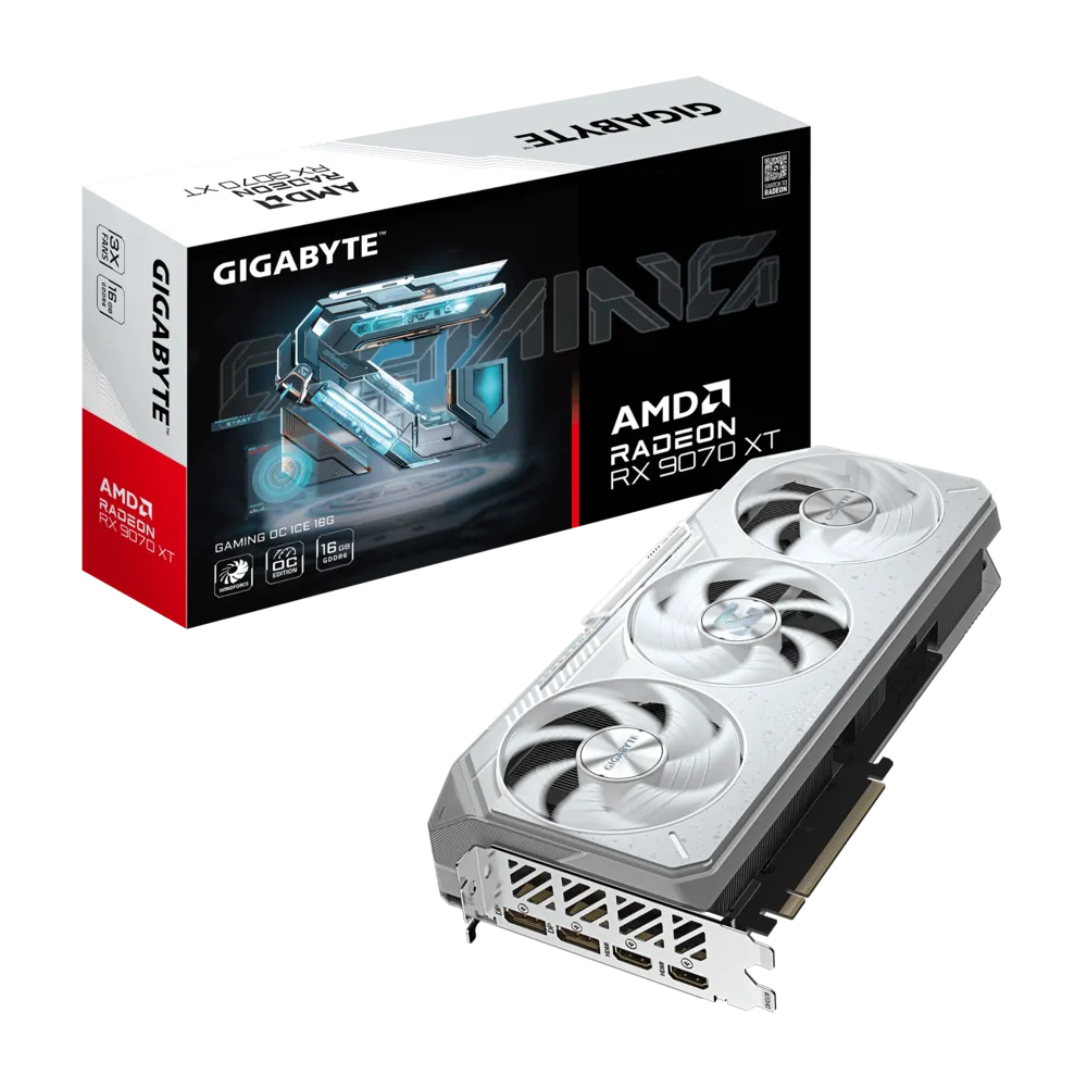 Gigabyte Radeon RX9070 XT Gaming OC ICE 16GB GDDR6 2xHDMI 2x