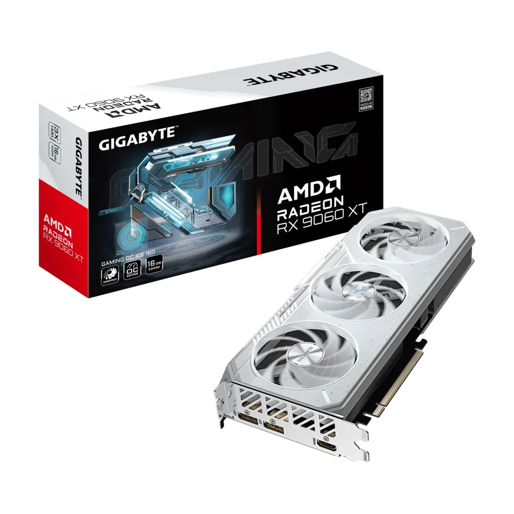 Gigabyte Radeon RX9060 XT Gaming OC ICE 16GB GDDR6 2xHDMI