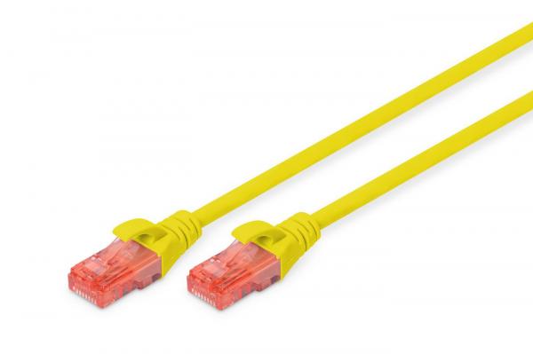 Digitus CAT 6 U-UTP patch cord, Cu, LSZH AWG 26/7, length 0.5m, color yellow