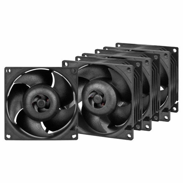 ARCTIC S8038-7K Fan 4-pack Sort 80 mm