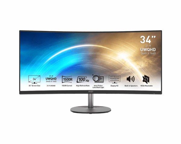 MSI Pro MP341CQDE 34 VA 3440 x 1440 (UltraWide) HDMI DisplayPort 100Hz