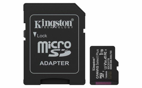 Kingston 1TB microSDXC Canvas Select Plus Gen3 150MB/s A1 Card + Adapter