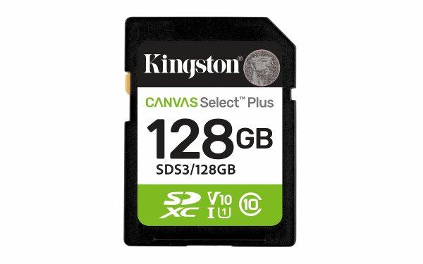 Kingston 128GB SDXC Canvas Select Plus Gen3 150MB/s C10 UHS-I U1 V10
