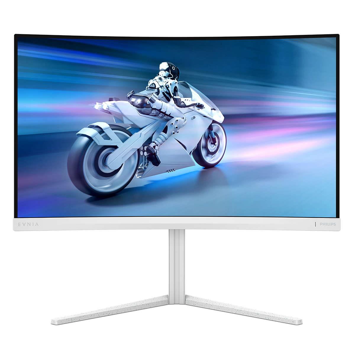 Philips Evnia 5000 27M2C5201L - LED-näyttö - pelaaminen - kaareva - 27 - 1920 x 1080 Full HD (1080p) 180 Hz - Fast VA - 30001 - HDR10 - 0.5 ms - 2xHDMI, DisplayPort - valkoinen