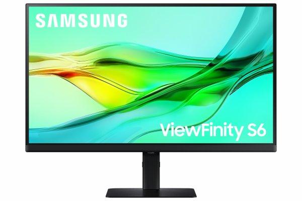 Samsung ViewFinity S6 S27D602USU - S60UD Series - LED-näyttö - USB - 27 - 2560 x 1440 QHD 100 Hz - IPS - 350 cd/m² - 10001 - HDR10 - 5 ms - HDMI, 2xDisplayPort, USB-C - musta