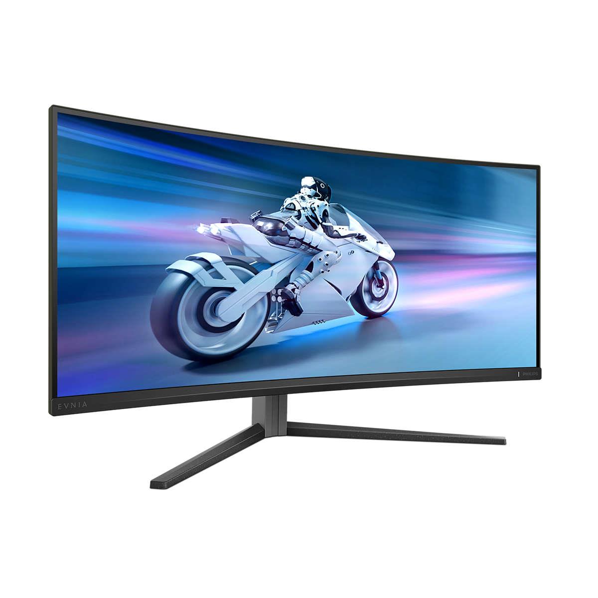 Philips Evnia 6000 34M2C6500 - OLED-näyttö - pelaaminen - kaareva - 34 - 3440 x 1440 WQHD 175 Hz - 1000 cd/m² - 10000001 - DisplayHDR 400 True Black - 0.03 ms - 2xHDMI, DisplayPort - tumma liuskekivi