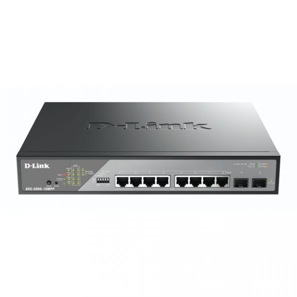 D-Link DSS-200G-10MPP – Gigabitin PoE-älykäs valvontakytkin