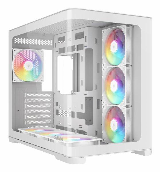 SAMA Gears V60, White Mid-tower Case
