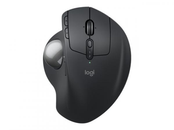 Logitech Ergo Series MX Ergo S - Pallohiiri trackball - ergonominen - edistynyt - optinen - 8 painiketta - langaton - Bluetooth, 2.4 GHz - Logitech Logi Bolt USB-vastaanotin - grafiitti