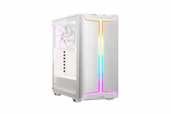 be quiet Pure Base 501 DX PC-kotelo, Midi-Tower, ATX, ARGB, Tempered Glass - valkoinen