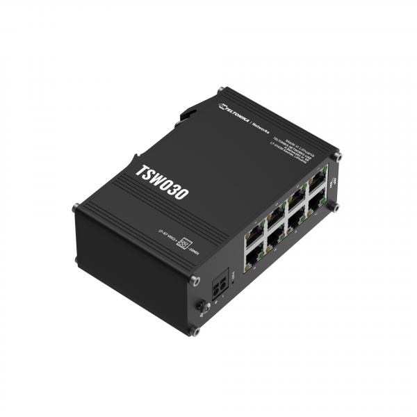Teltonika TSW040 8xFE PoE 240W DIN Switch