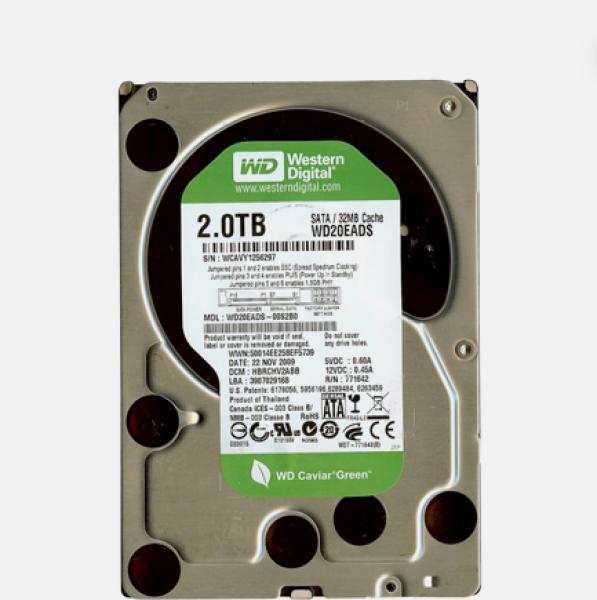 WD CAVIAR GREEN 2TB 3.5" SATA3 IP 64MB 6Gb/s
