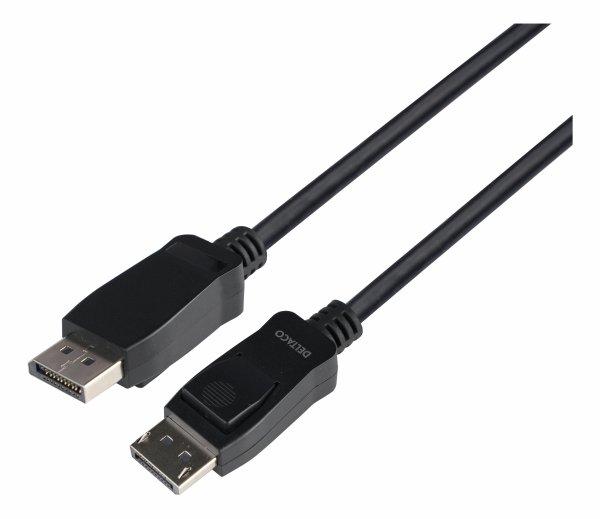 DELTACO DisplayPort cable, DP 1.4, 8K@60Hz, 1m, black
