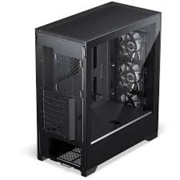 Phanteks Eclipse G370A Midi-tornikotelo  karkaistettu lasi, Tuulettimia 3x, Musta
