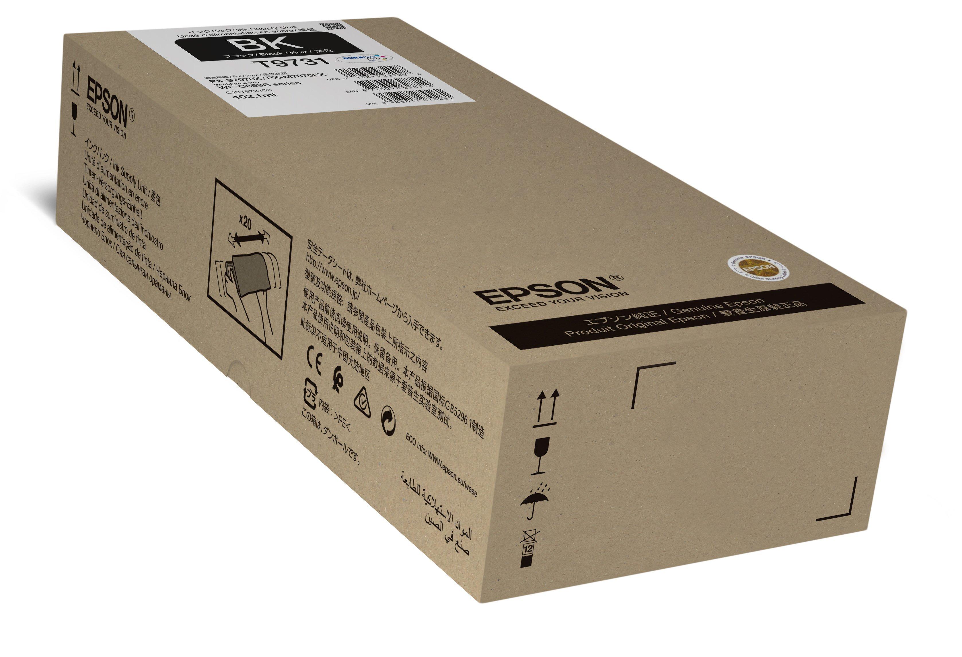 Epson T9731 - 402.1 ml - XL-koko - musta - alkuperäinen - mustepaketti malleihin WorkForce Pro WF-C869R