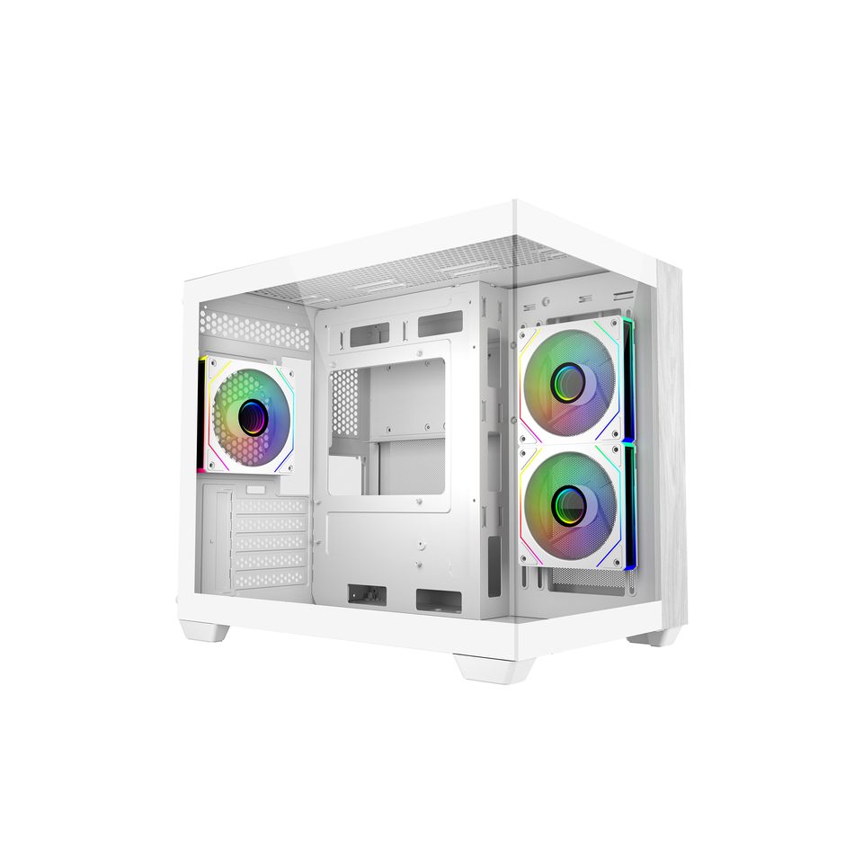 Cooler Master E481-WHNN-S00 Natural Wood Front Panel, 70 Full-View Tempered Glass, Supports up to