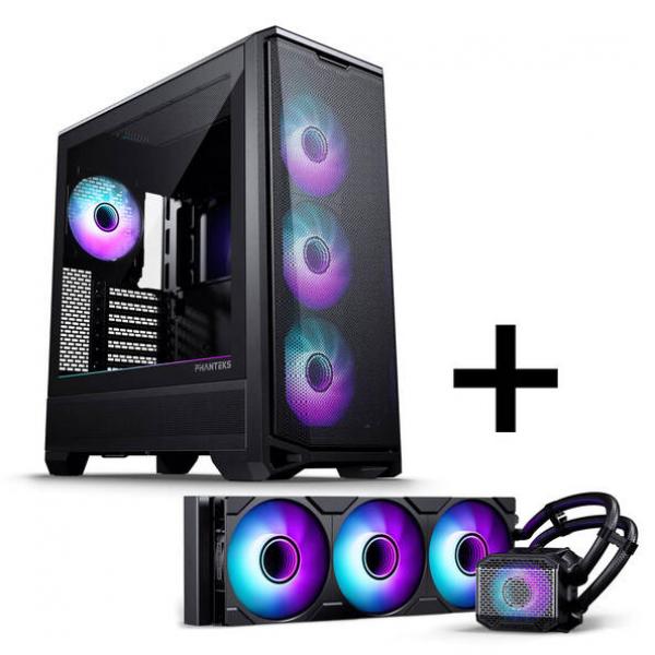 Phanteks Eclipse G400A PC kotelo + Glacier M25 Gen2 AiO Vesi jäähdytin - Musta