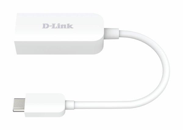 D-Link USB-C to 2.5G Ethernet Adapter USB-C to 2.5G Ethernet Adapter DUB-E250, Wired, USB Type-C, Ethernet, 2500 Mbit/s, White