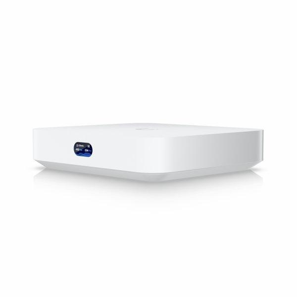 Ubiquiti Compact 2.5G Cloud Gateway with 30+ UniFi device / 300+ client support, 1.5 Gbps IPS routing, and selectable NVR storage. 512 GB