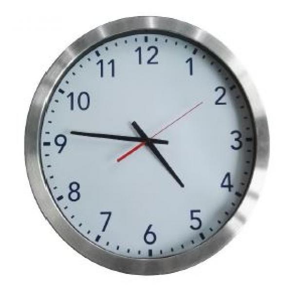 NTP aikakello analoginen, Ethernet/PoE Alumiini, Halkaisija 40cm