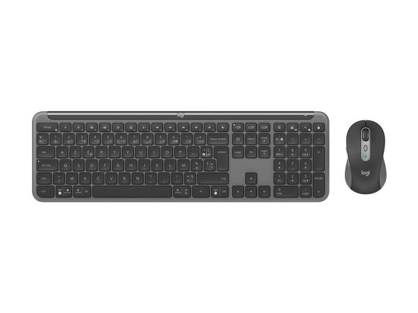 Logitech Signature Slim Combo MK950 for Business - Näppäimistö- ja hiiri -pakkaus - langaton - Bluetooth 5.1 LE - QWERTY - Pohjoismaat - grafiitti