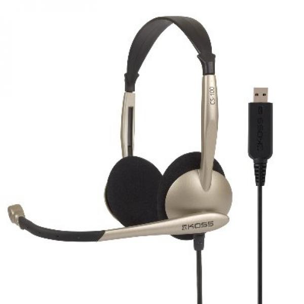 KOSS Headset CS100 USB On-Ear Mic Gold