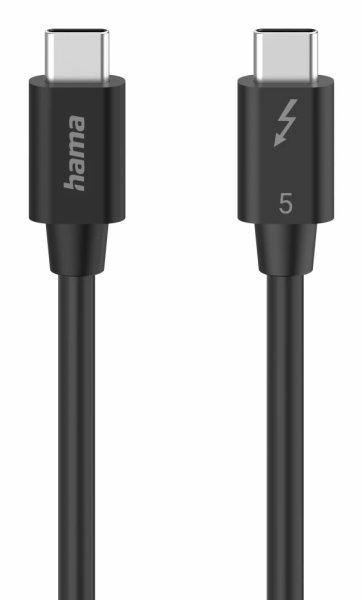 HAMA Cable USB-C Thunderbolt 5 80 Gbit/s Ultra-HD 8K 1.0m Black