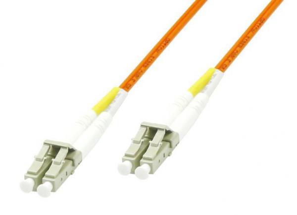MicroConnect Optinen kuitukaapeli, LC-LC, Multimode, Duplex, OM1 (Oranssi) 20m