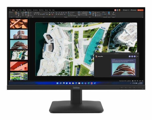 Lenovo ThinkVision S27-4e - LED-näyttö - 27 - 1920 x 1080 Full HD (1080p) 100 Hz - IPS - 300 cd/m² - 15001 - 4 ms - HDMI, VGA - yönmusta