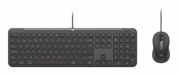 Logitech Signature Slim Wired Combo MK620 for Business - Näppäimistö- ja hiiri -pakkaus - USB-C - QWERTY - Pohjoismaat - grafiitti
