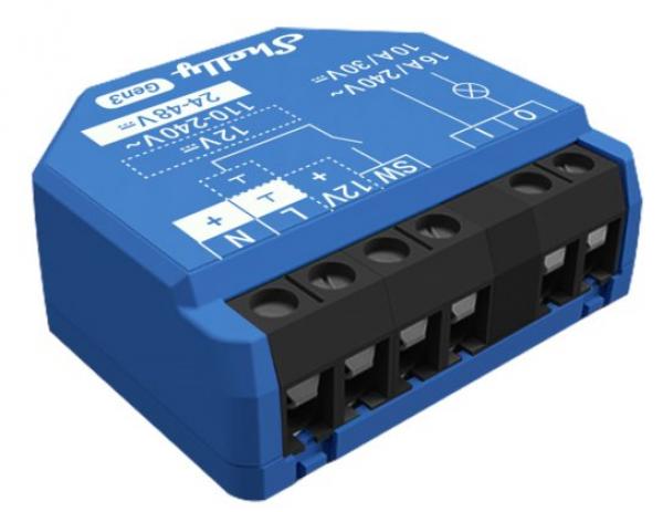 Shelly 1 Gen3 WiFi rele 1x 230VAC 16A