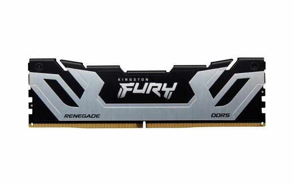 Kingston FURY Renegade - DDR5 - moduuli - 24 Gt - DIMM 288 nastaa - 8800 MT/s / PC5-70400 - CL42 - 1.4 V - kellotettu puskuriton - on-die ECC - hopea, musta