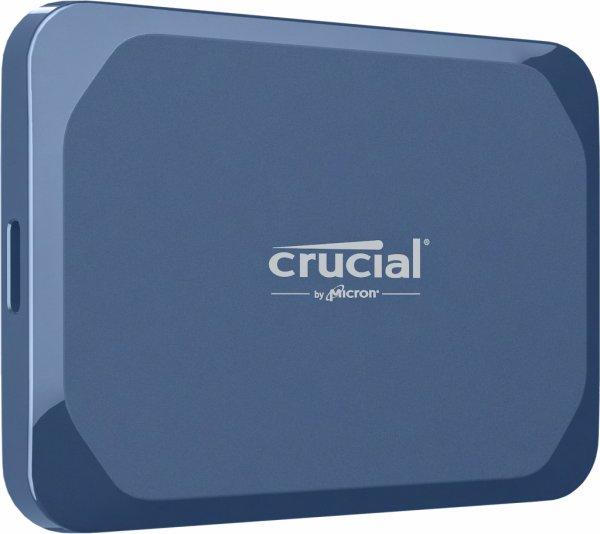 Crucial X10 - SSD - salattu - 2 Tt - ulkoinen (kannettava) - USB 3.2 Gen 2x2 (USB-C liitin) - AES 256 bittiä - mattapintainen sininen