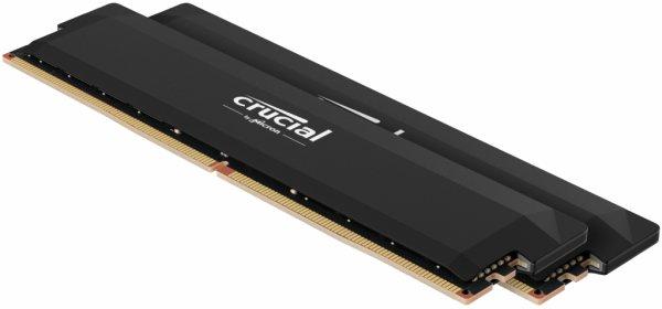 Crucial Pro OC - DDR5 - pakkaus - 64 Gt 2 x 32 Gt - DIMM 288 nastaa - 3000 MHz / PC5-48000 - CL40 - 1.35 V - puskuroimaton - on-die ECC - musta