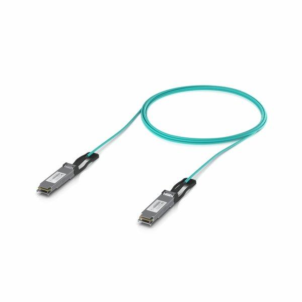 Ubiquiti Long-range QSFP28 direct attach cable with a 100 Gbps max data rate. 5M