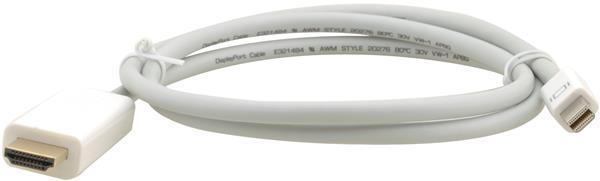 Kramer C-MDP/HM DisplayPort mini - HDMI Max 1920x1080 Vit 0,9m