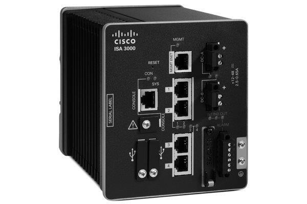 Cisco Industrial Security Appliance 3000 - Kytkin - L3 - Hallinnoitu - 2 x 10/100/1000 + 2 x Gigabit SFP - DIN-kiskoon kiinnitettävä - DC power - TAA-yhteensopiva