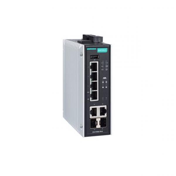 Moxa Industrial Managed Ethernetswitch. 4Xpoe+