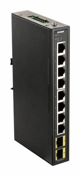 D-Link 8-port Gigabit Industrial Switch including 2 x 100/1000M SFP DIS-100G-10S, Managed, Gigabit Ethernet (10/100/1000)
