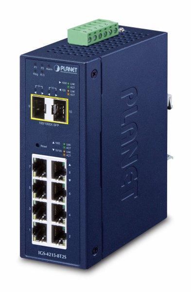 Planet IP30 Industrial L2/L4 8-Port 10/100/1000T + 2-Port 100/1000X SFP Managed Switch IP30 Industrial L2/L4 8-Port, Managed, L2/L4,