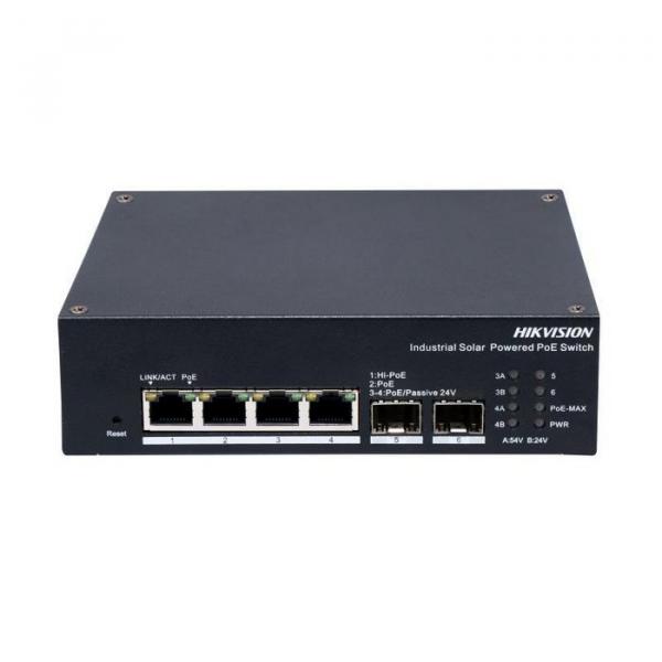 Hikvision 4 Port Gigabit Smart Managed Industrial Solar POE Switch