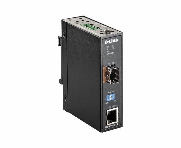 D-Link 10/100/1000 Mbps to SFP Industrial Media Converter with -40 to 70 øC operating range DIS-M100G-SW, 4000 Mbit/s,