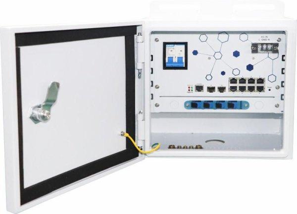 Ernitec Outdoor 10 port L2 Managed Industrial Ethernet PoE Switch - 200W