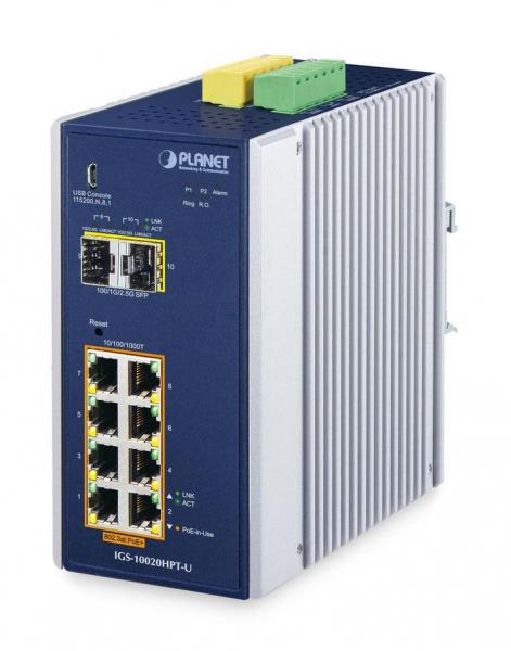 Planet DIN-Rail L2+/L3 Manageable Industrial Gigabit POE Switch