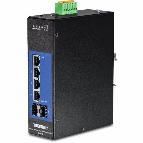 TRENDnet 6-Port Industrial Gigabit L2 Managed DIN-Rail Switch anaged DIN-Rail Switch