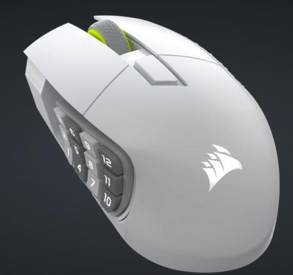 CORSAIR SCIMITAR ELITE Langaton  Valkoinen pelihiiri 33000 DPI Optinen